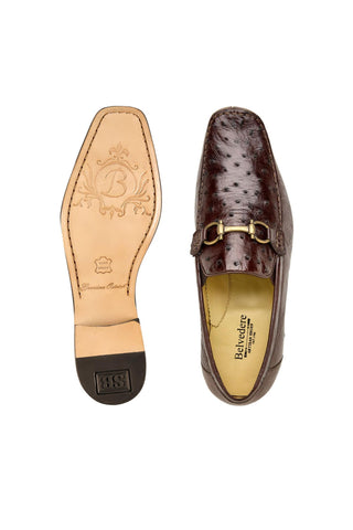 Belvedere Bartolo Ostrich Horse-Bit Loafer-AmbrogioShoes