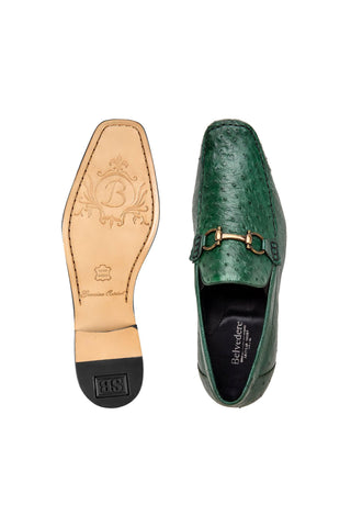 Belvedere Bartolo Ostrich Horse-Bit Loafer-AmbrogioShoes