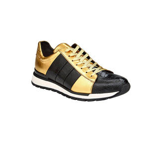 Belvedere Blake 33629 Men's Shoes Ostrich / Calf-Skin Leather Sneakers (BV3172)-AmbrogioShoes