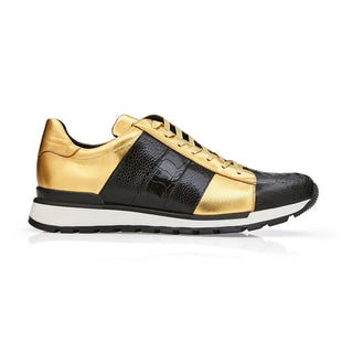 Belvedere Blake 33629 Men's Shoes Ostrich / Calf-Skin Leather Sneakers (BV3172)-AmbrogioShoes