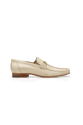 Belvedere Bruno 1026 Black Ostrich / Leather Horsebit Split-Toe Loafers (BV3072)