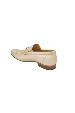 Belvedere Bruno 1026 Black Ostrich / Leather Horsebit Split-Toe Loafers (BV3072)