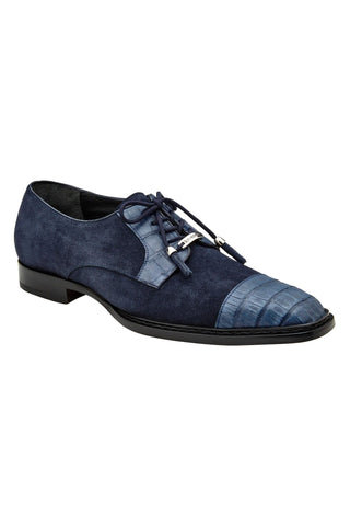 Belvedere Capitano R103 Oiled Caiman Crocodile / Suede Derby (BV3189)