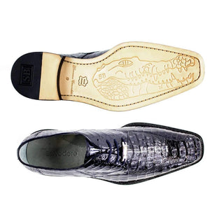 Belvedere Shoes Men's Chapo Blue Genuine Hornback Crocodile Oxfords 1465 (BV2309)-AmbrogioShoes