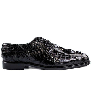 Belvedere Shoes Men's Colombo Black Genuine Hornback Crocodile Oxfords 1494 (BV2310)-AmbrogioShoes