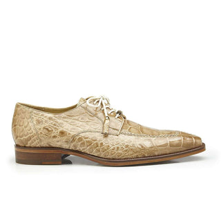Belvedere Shoes Men's Lorenzo Taupe Genuine Alligator Oxfords B01 (BV2408)-AmbrogioShoes