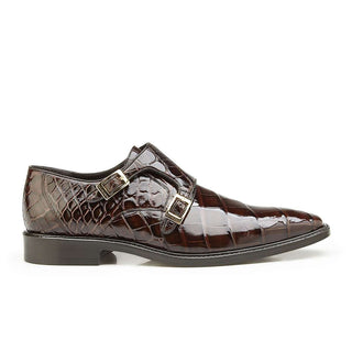 Belvedere Shoes Men's Oscar Chocolate Genuine Alligator Loafers B02 (BV2416)-AmbrogioShoes