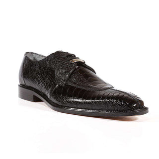 Belvedere Designer Shoes Men's Siena Ostrich Black Oxfords (BV1002)-AmbrogioShoes