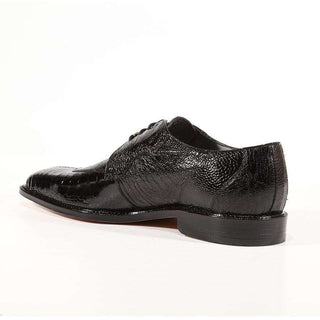 Belvedere Designer Shoes Men's Siena Ostrich Black Oxfords (BV1002)-AmbrogioShoes