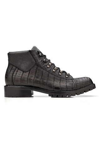 Belvedere Felipe CB06 Oiled Caiman Crocodile / Leather Combat Boot (BV3193)