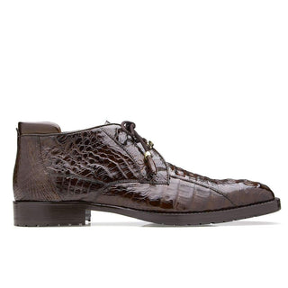 Gaylord Men's Shoes Brown Horn Back Crocodile Ankle Boots R19 (BV2817)-AmbrogioShoes