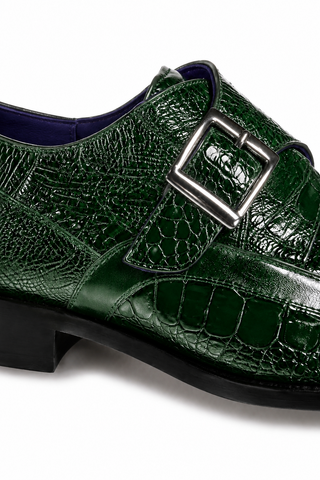 Belvedere Hunter Ostrich & Leather Single Monk Strap