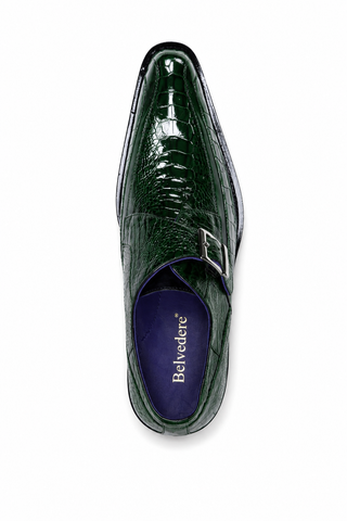 Belvedere Hunter Ostrich & Leather Single Monk Strap