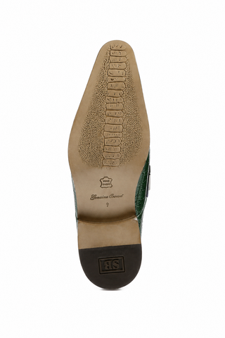 Belvedere Hunter Ostrich & Leather Single Monk Strap