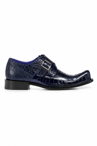 Belvedere Hunter Ostrich & Leather Single Monk Strap