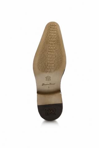 Belvedere Hunter Ostrich & Leather Single Monk Strap