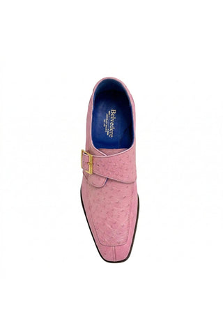 Belvedere Josh 114011 Ostrich Skin Split-Toe Monk Strap (BV3140)