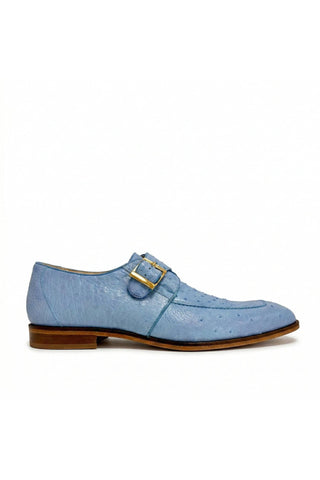Belvedere Josh 114011 Ostrich Skin Split-Toe Monk Strap (BV3140)