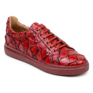 Belvedere Kingstone BR02 Exotic Pirarucu Lace-Up Casual Sneaker (BV3186)-AmbrogioShoes