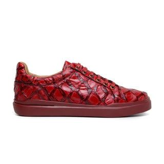 Belvedere Kingstone BR02 Exotic Pirarucu Lace-Up Casual Sneaker (BV3186)-AmbrogioShoes