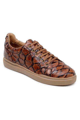 Belvedere Kingstone BR02 Pirarucu Lace-Up Casual Sneaker (BV3186)