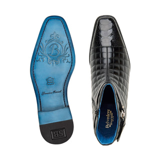 Belvedere Libero R80 Exotic Ostrich / Quilted Leather Boots (BV3177)-AmbrogioShoes