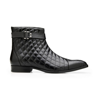 Belvedere Libero R80 Exotic Ostrich / Quilted Leather Boots (BV3177)-AmbrogioShoes