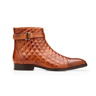 Belvedere Libero R80 Men's Shoes Exotic Ostrich / Quilted Leather Boots (BV3177)-AmbrogioShoes