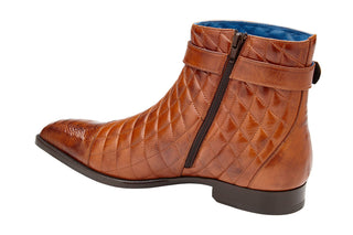 Belvedere Libero R80 Men's Shoes Exotic Ostrich / Quilted Leather Boots (BV3177)-AmbrogioShoes