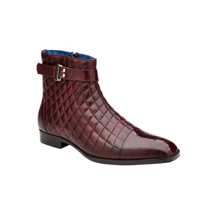 Belvedere Libero R80 Men's Shoes Exotic Ostrich / Quilted Leather Boots (BV3177)-AmbrogioShoes