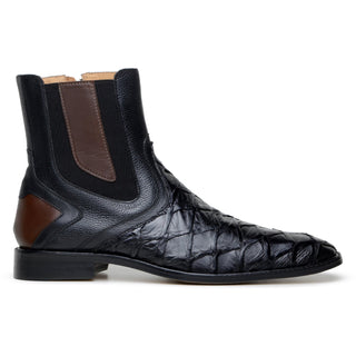 Belvedere Lima BR04 Exotic Pirarucu / Leather Zipper Boot (BV3195)-AmbrogioShoes