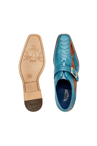 Belvedere Marte Ostrich Single Monk-Strap