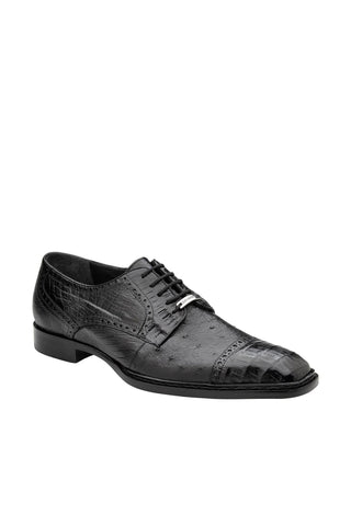 Belvedere Martino Crocodile & Ostrich Derby-AmbrogioShoes