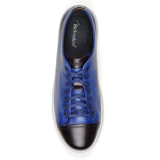 Belvedere Mens Abreno Blue & Brown Calf Leather Sneakers 050 (BV2501)-AmbrogioShoes