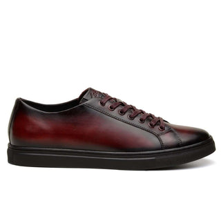 Belvedere Mens Albert Antique Burgundy Calf Leather Sneakers 010 (BV2504)-AmbrogioShoes