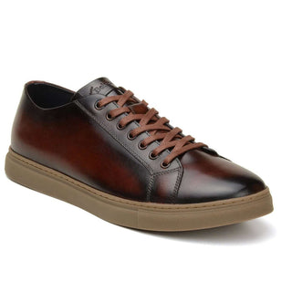 Belvedere Mens Albert Antique Cognac Calf Leather Sneakers 010 (BV2502)-AmbrogioShoes