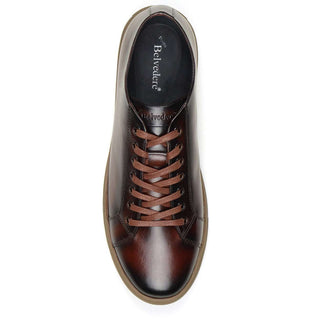 Belvedere Mens Albert Antique Cognac Calf Leather Sneakers 010 (BV2502)-AmbrogioShoes