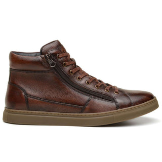 Belvedere Mens Baltazar Cognac Calf Leather Sneakers 030 (BV2510)-AmbrogioShoes