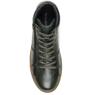 Belvedere Mens Baltazar Green Calf Leather Sneakers 030 (BV2511)-AmbrogioShoes
