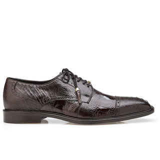 Belvedere Men's Batta Chocolate Genuine Ostrich Oxfords 14006 (BV2513)-AmbrogioShoes