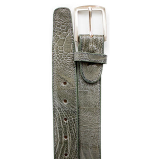 Belvedere Men's Belt Gray Ostrich Leg 2000 (BVB2732)-AmbrogioShoes