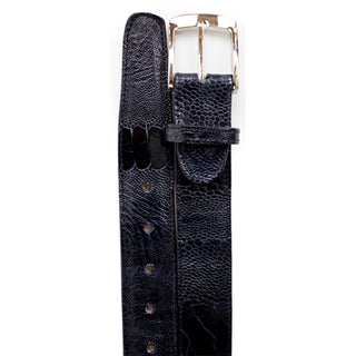 Belvedere Men's Belt Navy Ostrich Leg 2000 (BVB2733)-AmbrogioShoes