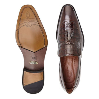 Belvedere Mens Bosco Tobacco Alligator & Calf-skin Leather Loafers 4B2 (BV2601)-AmbrogioShoes