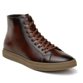 Belvedere Mens David Antique Cognac Calf Leather Sneakers 020 (BV2524)-AmbrogioShoes