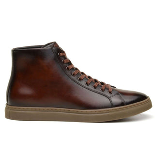 Belvedere Mens David Antique Cognac Calf Leather Sneakers 020 (BV2524)-AmbrogioShoes