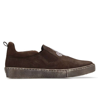 Belvedere Men's Kane Shoes Brown Nuluck Lizard Sneakers Y17 (BV2801)-AmbrogioShoes