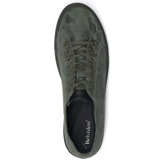 Belvedere Men's Oliver Shoes Green Suede Leather In Camouplage Sneakers (BV2809)-AmbrogioShoes