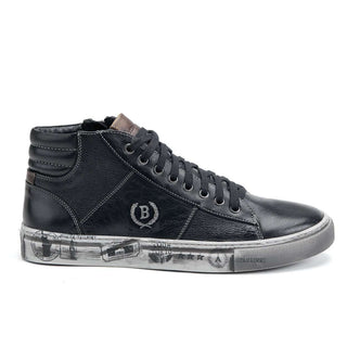 Belvedere Men's Ralph Shoes Black / Cognac Calf-Skin Leather Sneakers (BV2810)-AmbrogioShoes