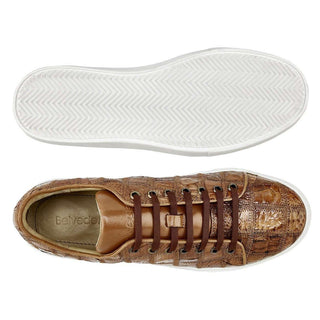 Belvedere Mens Santo Honey Genuine Crocodile Sneakers Y02 (BV2531)-AmbrogioShoes