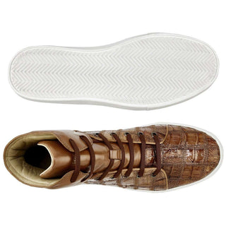 Belvedere Mens Vero Honey Genuine Crocodile Sneakers Y01 (BV2537)-AmbrogioShoes